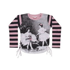 Paper Wings Vintage Ballerina Drawstring Tee