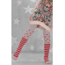 Paper Wings Tights - Red - Light Grey