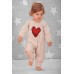 Little Wings Knitted Heart Romper- PREORDER