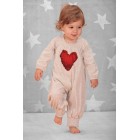 Little Wings Knitted Heart Romper- PREORDER