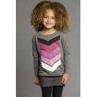 Joah Love Kate-Chevron Print Oversized Top- PREORDER