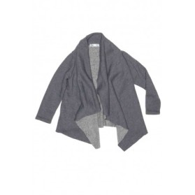 Joah Love Draped Cozy Fleece Cecile Steel Cardigan- PREORDER