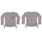 Paper Wings Light Grey Drawstring Tee