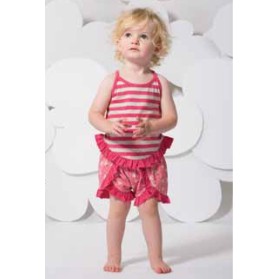 Little Wings Gathered Singlet - Yarn Dyed Stripe Top- PREORDER