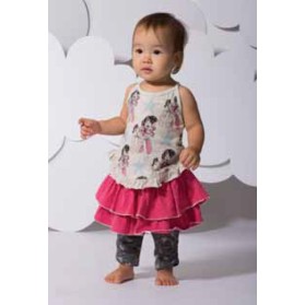 Little Wings Gathered Singlet Vintage Horse- PREORDER