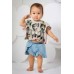 Little Wings Puppies Border Square Poncho Tee- PREORDER