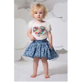 Little Wings Swirling Hearts Bubble Skirt- PREORDER