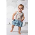 Little Wings Vintage Horses AOP Onesie with Skirt- PREORDER