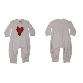 Little Wings Knitted Heart Romper- PREORDER